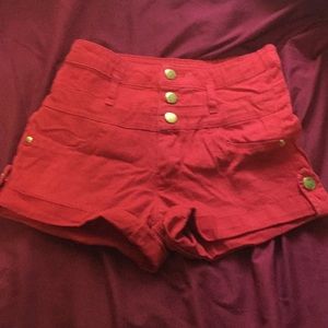 Cute red refuge shorts size 4